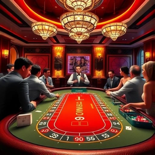 Dealer profesional beta88 dalam studio live Caribbean Stud Poker